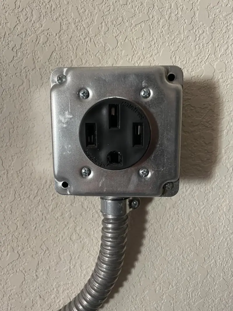 NEMA 14-50 outlet installed for Smart Home Electrical in Clanton
